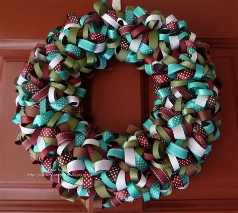 A little bit of this, a little bit of that: Ribbon wreath