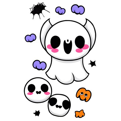 Kawaii Ghosts Clipart for Kids Halloween · Creative Fabrica