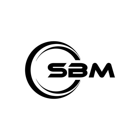 SBM letter logo design with white background in illustrator. Vector ...