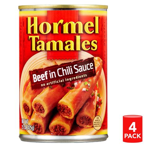 Hormel Beef Tamales, 15 Ounce Can (Pack of 4) - Walmart.com - Walmart.com