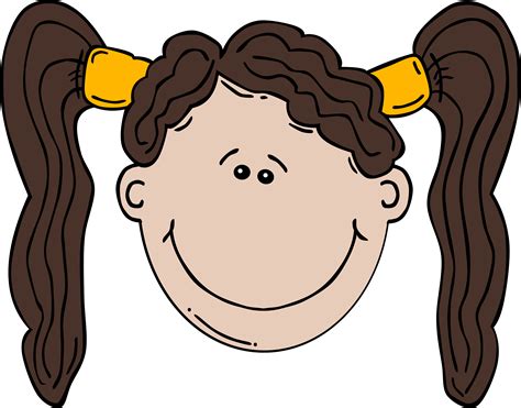 Clipart - Girl Face Cartoon