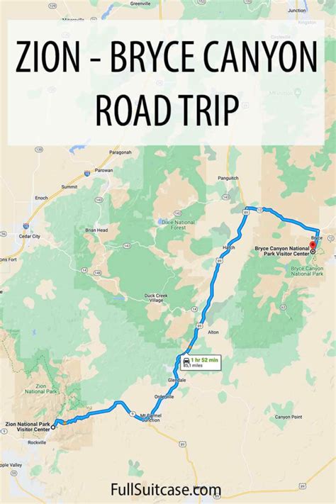 Zion to Bryce Canyon: Itinerary for 1, 2, or 3 days (+Map & Tips)