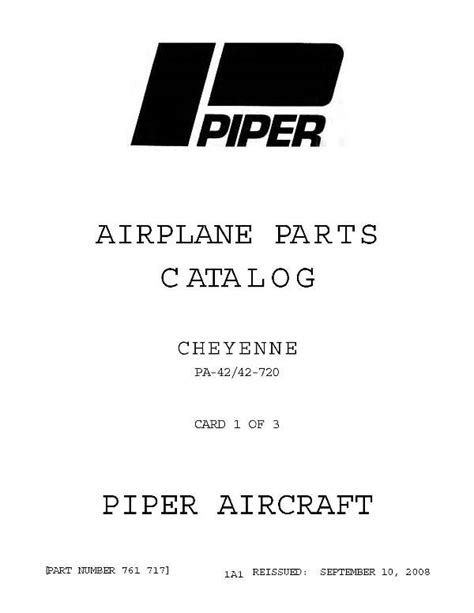 Piper PA-42-42-720 Cheyenne Parts Catalog 761-717_v08 ...