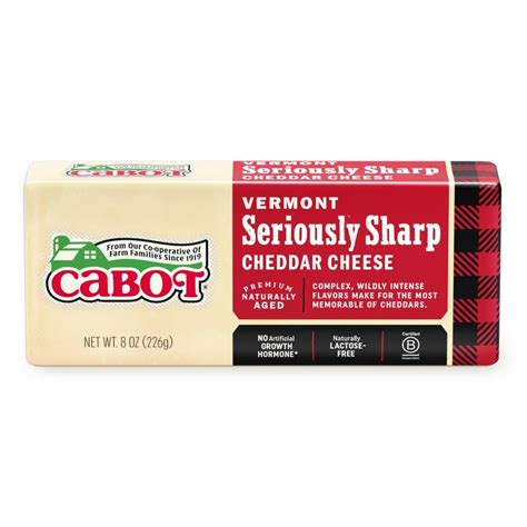 Cabot Sharp White Cheddar Cheese Chunk 8 oz | Shipt