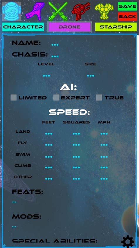 StarFinder Character Sheet APK do pobrania na Androida