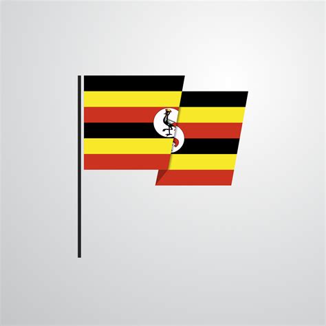 Uganda waving Flag design vector 14326992 Vector Art at Vecteezy