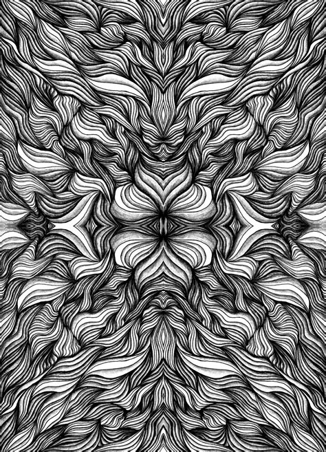 Trippy Pattern Black And White