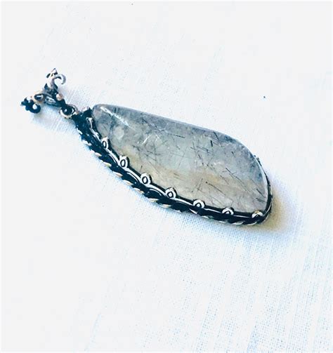 Rutile Quartz Pendant Sterling Silver 925 | Alhajas Huma