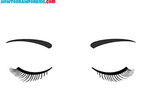 How to Draw Closed Eyes - Easy Drawing Tutorial For Kids