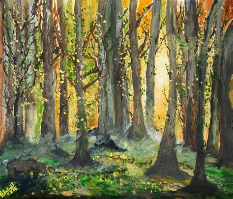 Mystical Forest Painting by Shekinah Ballard - Fine Art America