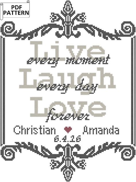 Live Every Moment Laugh Every Day Love Forever Wedding Cross - Etsy