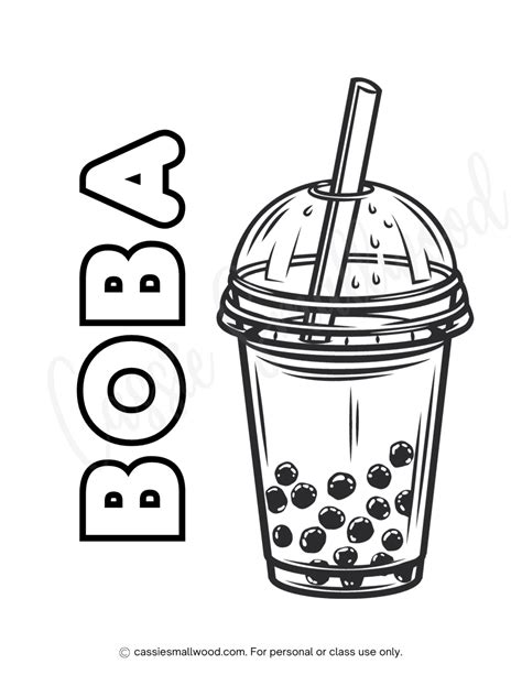 25 Cute Boba Tea Coloring Pages (Free Printables) - Cassie Smallwood