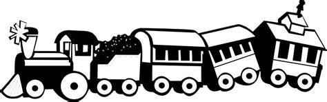 toy train clipart black and white - Clip Art Library