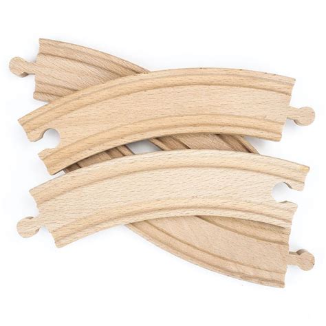 (4) 6 Inch Curved Wooden Train Tracks by Conductor Carl | eBay | Wooden ...