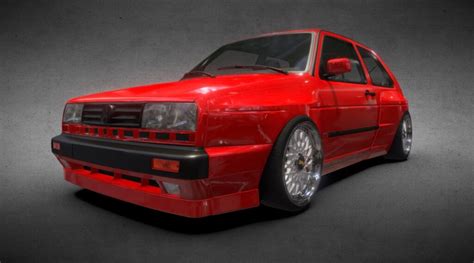 Volkswagen Golf MK 2 GTI Rallye Front - DownloadFree3D.com