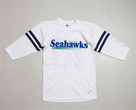 1990s Seattle Vintage SEAHAWKS Jersey Football Tee NOS S | Etsy