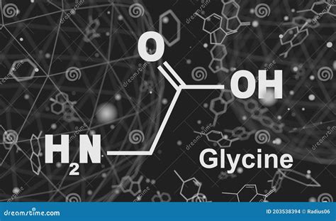 Glycine Molecular Structure Stock Photography | CartoonDealer.com #204543740