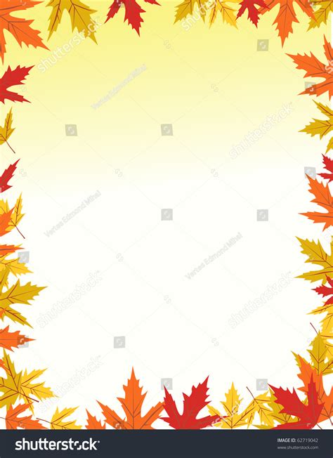 Autumn Border Design Vector Illustration Stock Vector (Royalty Free) 62719042 | Shutterstock