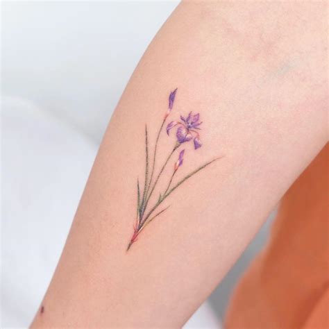 Simple Iris Flower Tattoo - Printable Calendars AT A GLANCE