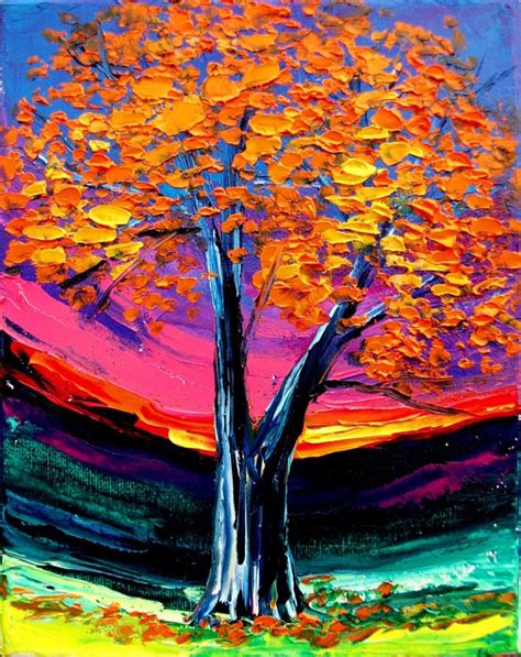 Impasto painting landscape by Aja