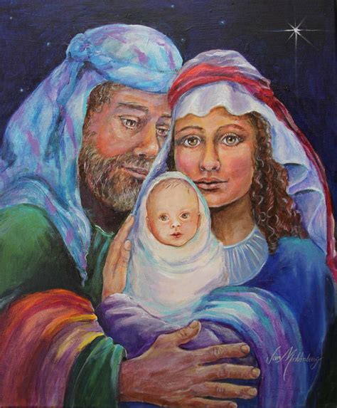 Mary with Joseph and Baby Jesus Painting by Jan Mecklenburg - Pixels