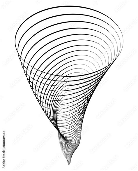 abstract, whirlpool, geometric tornado, vertical funnel, geometric ...