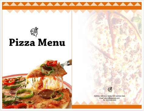 Pizza Menu Template - Word Templates