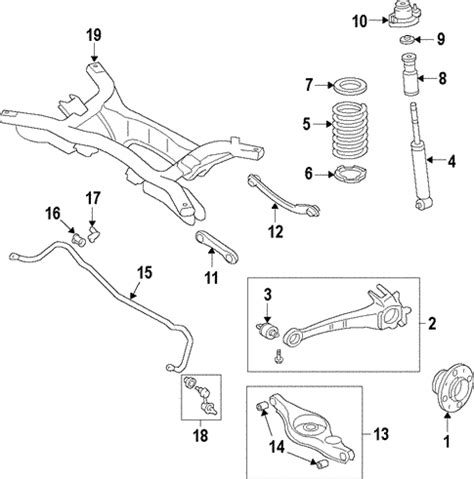 Rear Suspension for 2007 Mitsubishi Outlander LS | Auto Parts