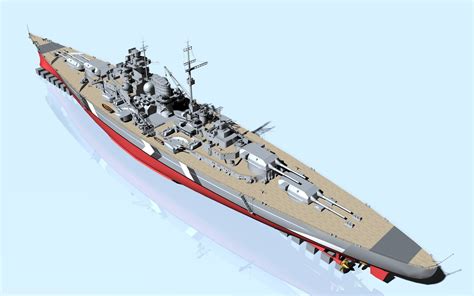 battleship bismarck 3d model