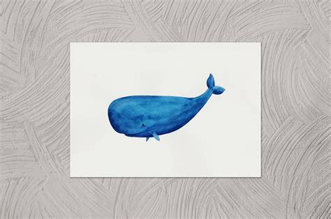 Blue whale whale art ocean animal art whale wall decor | Etsy