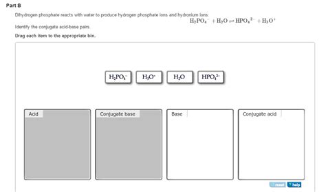 Solved Dihydrogen phosphate reacts with water to produce | Chegg.com