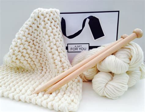 DIY Knitting kit Luxury Baby Blanket. DIY knit kit Learn to