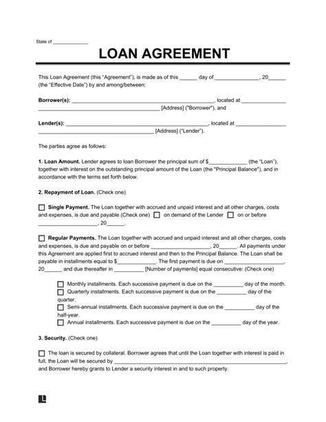 Free Business Loan Agreement Template | PDF & Word