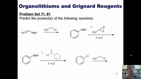 Chapter 11 -- Organometallic Chemistry, Part 1 of 4: Grignard and organolithium reactions - YouTube