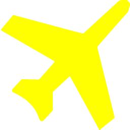 Yellow airplane 3 icon - Free yellow airplane icons
