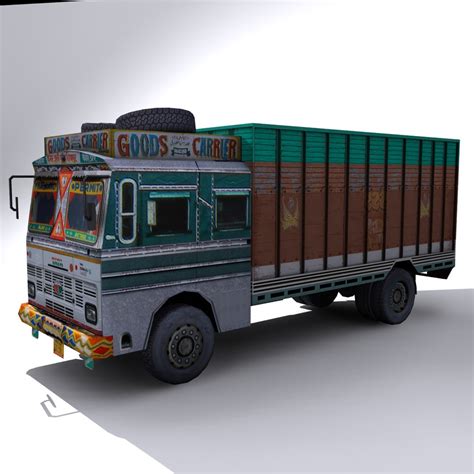 Indian Truck With Interior 3D Model | lupon.gov.ph