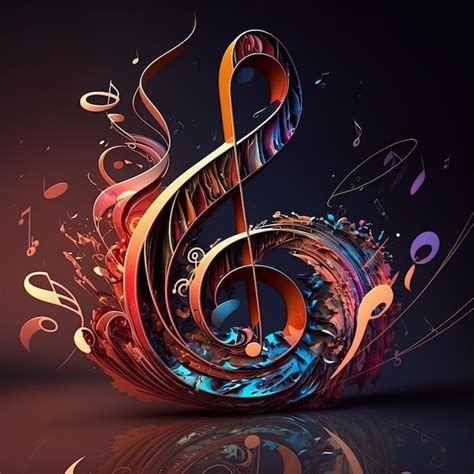 Premium Photo | Abstract vibrant musical notes background wallpaper