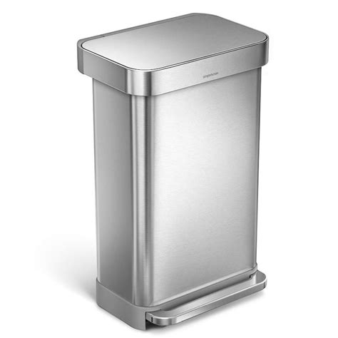 simplehuman 12-Gallon Rectangular Step Trash Can | Kitchen trash cans, Simplehuman, Trash can