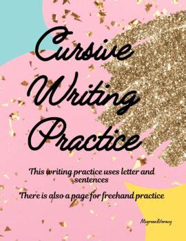 Cursive Writing Practice, letters and sentences by MsGreenLiteracy