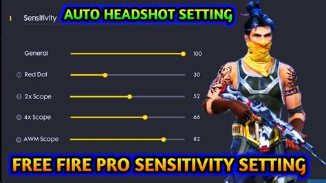 Best Free Fire sensitivity settings for headshots in long-ranged fights