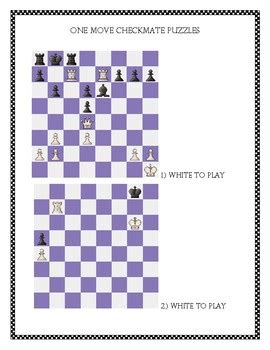 60 One Move Checkmate Puzzles by Teacher Chip's School Store | TPT