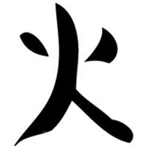 Kanji Symbols Fire Decal & Car Window Sticker