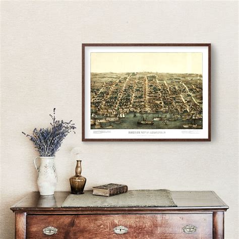 Vintage Map of Alexandria, Virginia 1863 by Ted's Vintage Art