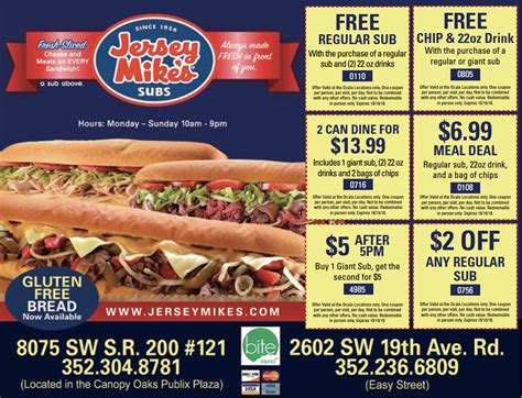 Printable Jersey Mike's Menu - Printable Word Searches