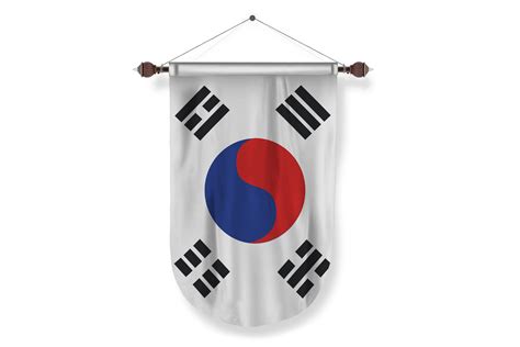 south-korea country flag Pennant - PNG Basket