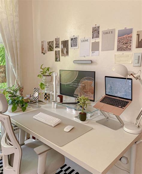 20+ Aesthetic Desk Setup Ideas - Home Office Decor Ideas | Office room ...