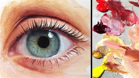 How to Paint a Realistic Eye - YouTube