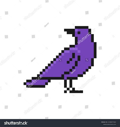 Crow Icon Pixel Art Design Isolated Stock Vector (Royalty Free) 2198477263 | Shutterstock