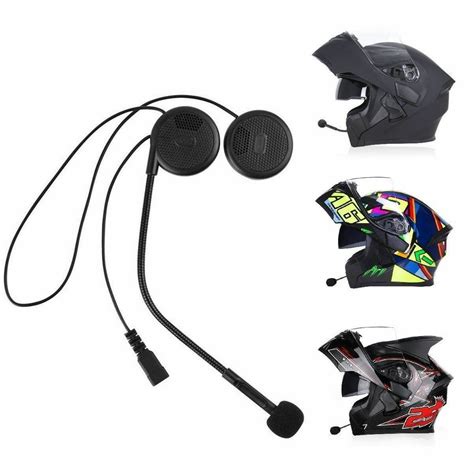 Hands Free Voice Command Motorcycle Helmet Bluetooth Headset Headphone Speakers Mic Handsfree ...