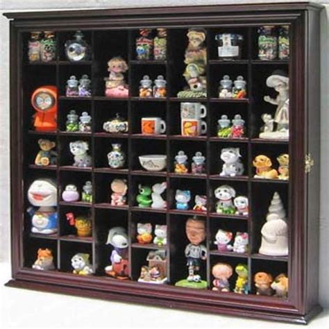 Collectible Display Case Wall Curio Cabinet Shadow Box, with glass door, CDSC03-CH - Walmart.com ...